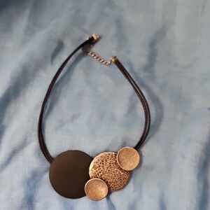 Chunky Black & Silver Statement Choker Necklace